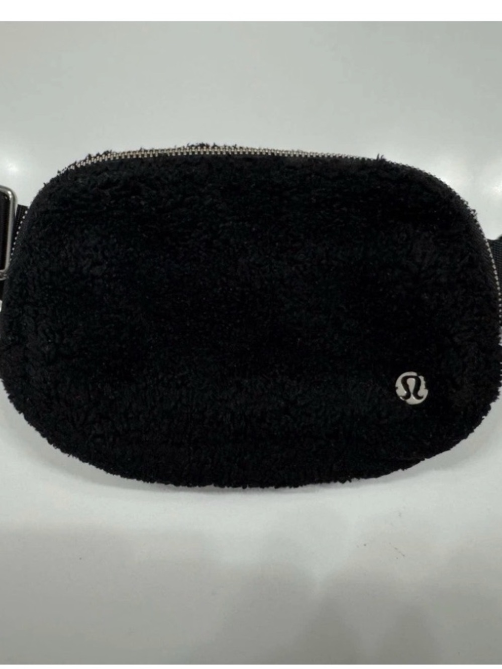 lululemon athletica Black Shearling Crossbody Pouch